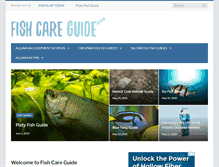 Tablet Screenshot of fishcareguide.com